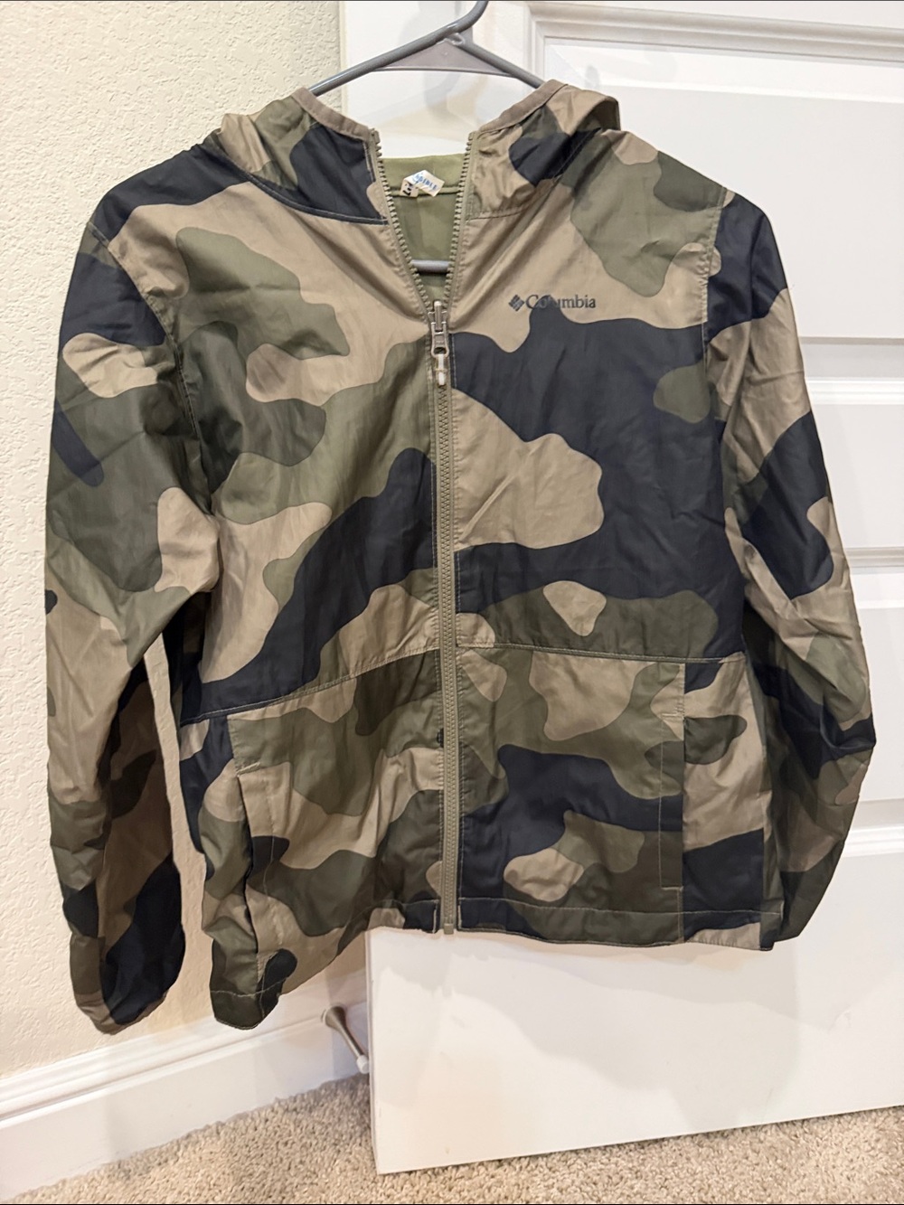 Columbia Kids' Camo Hooded Jacket - Green, Tan, Black